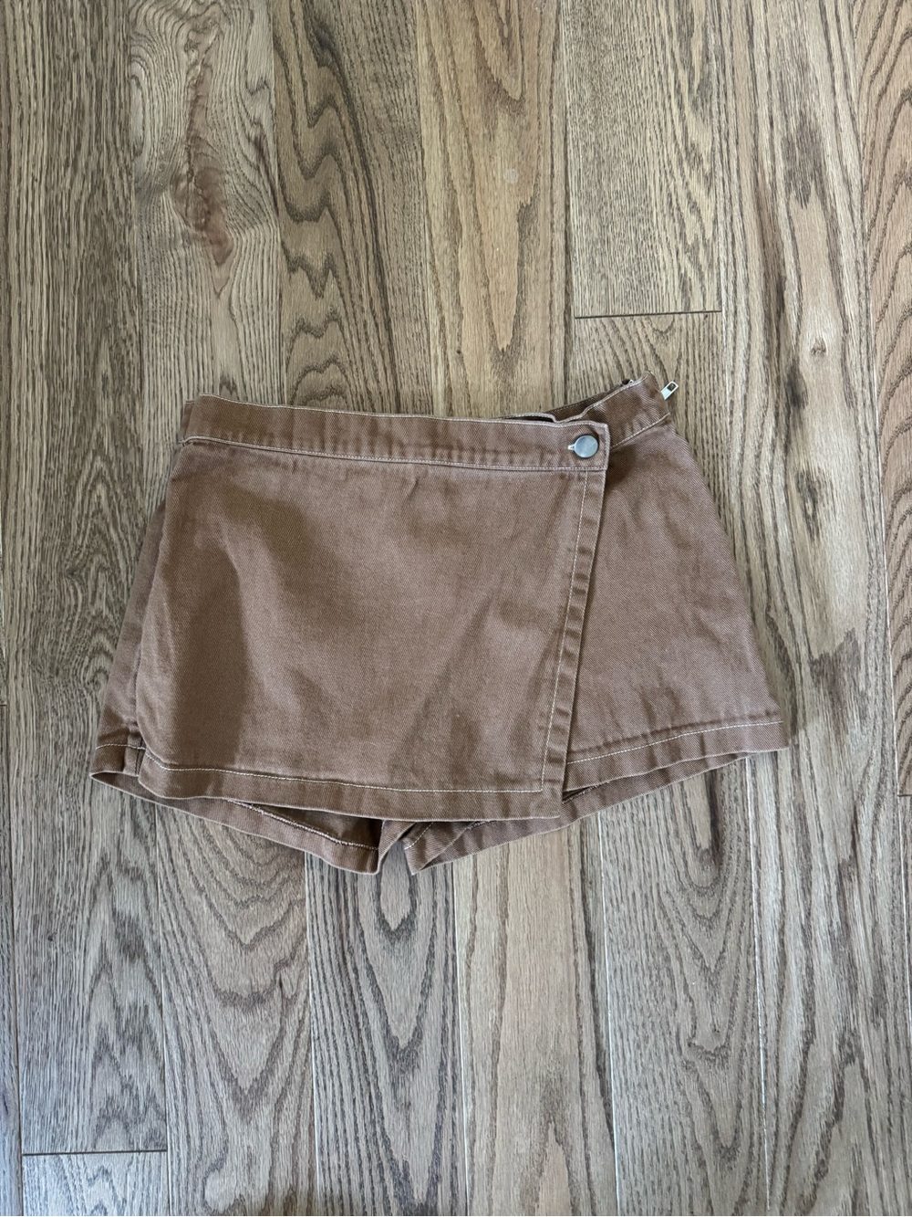 Altar'd State Brown Wrap-Front Skort